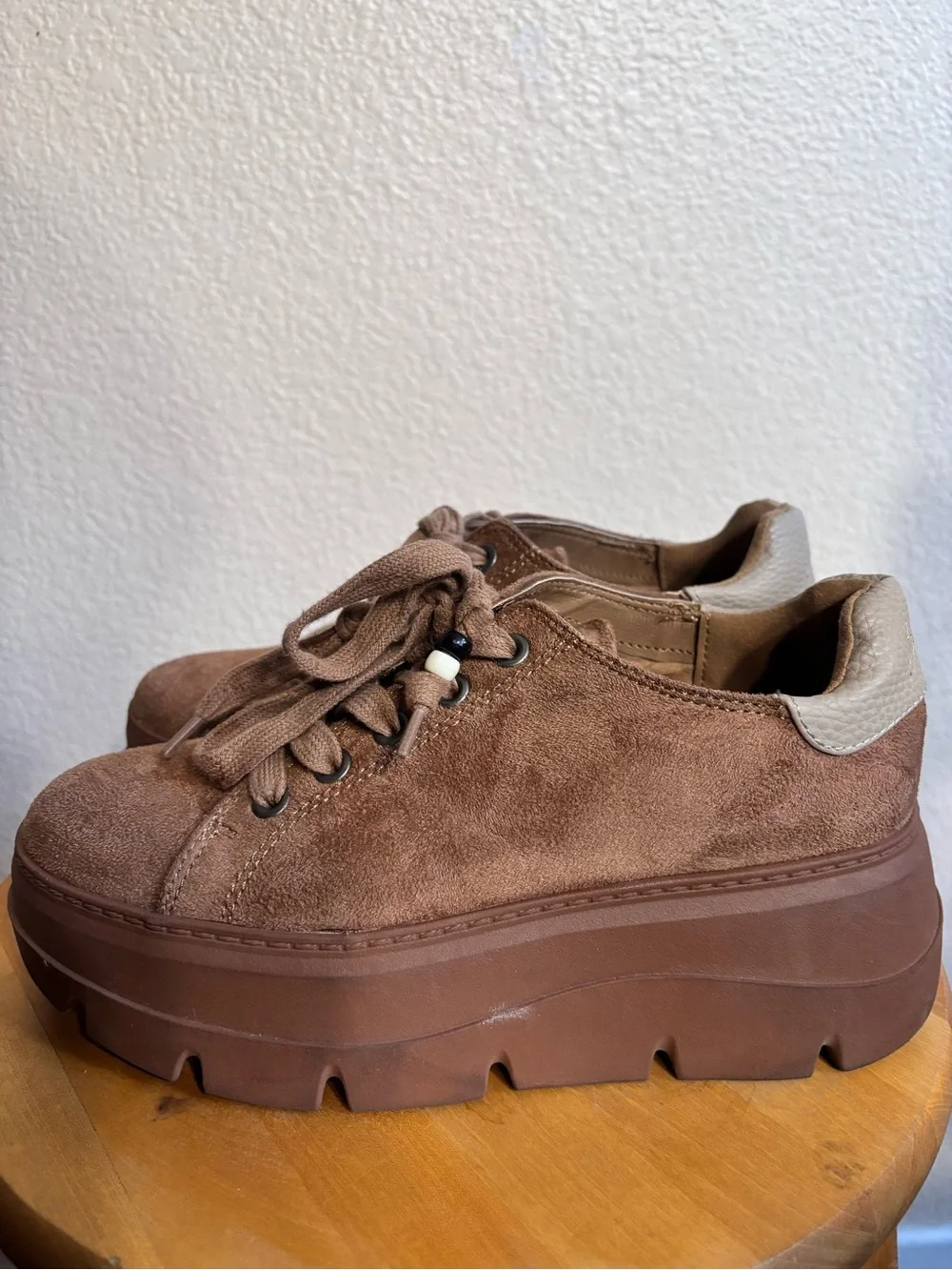 Zodiac Brown Suede Platform Sneakers